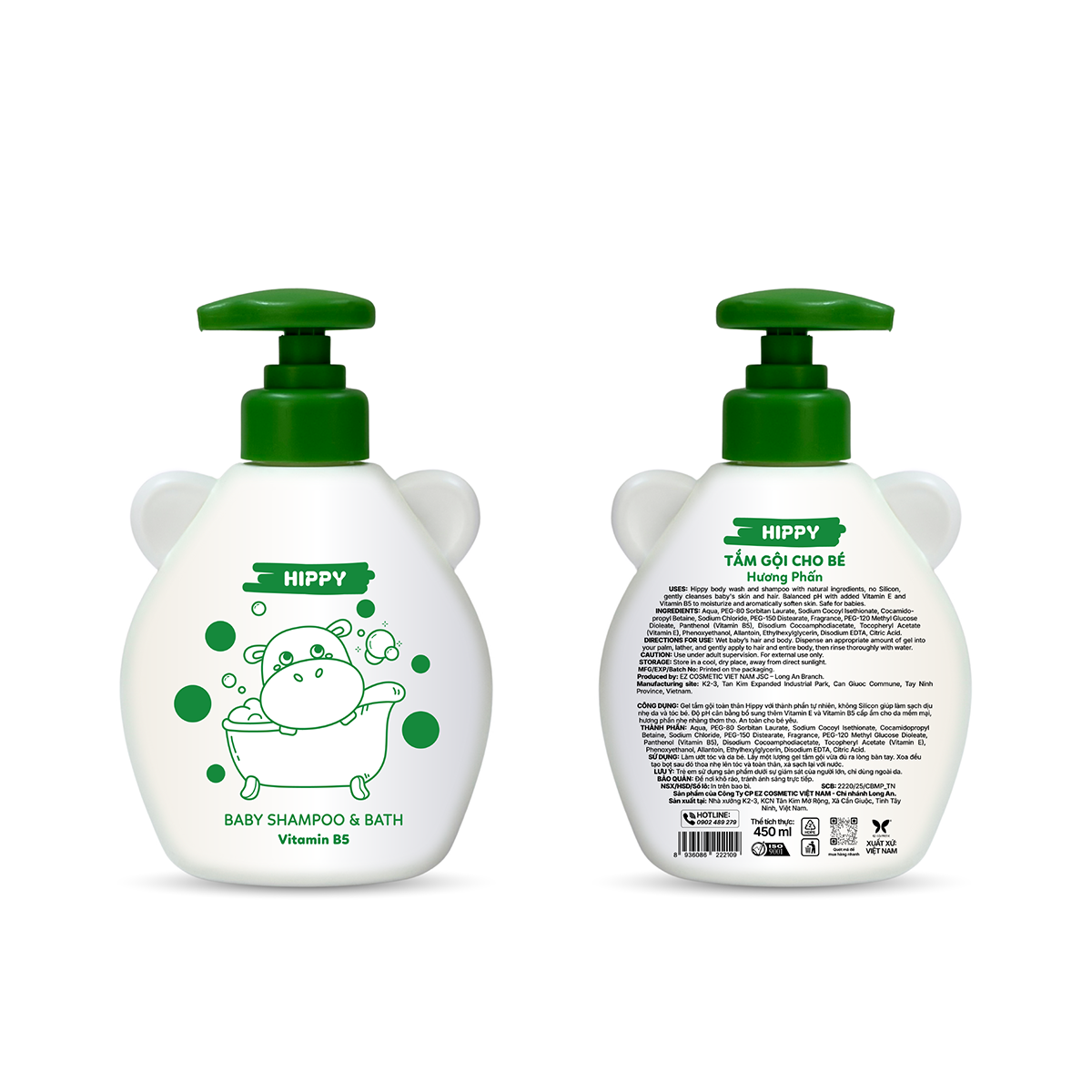 Gel Tam Goi Toan Than Hippy 450ml 09